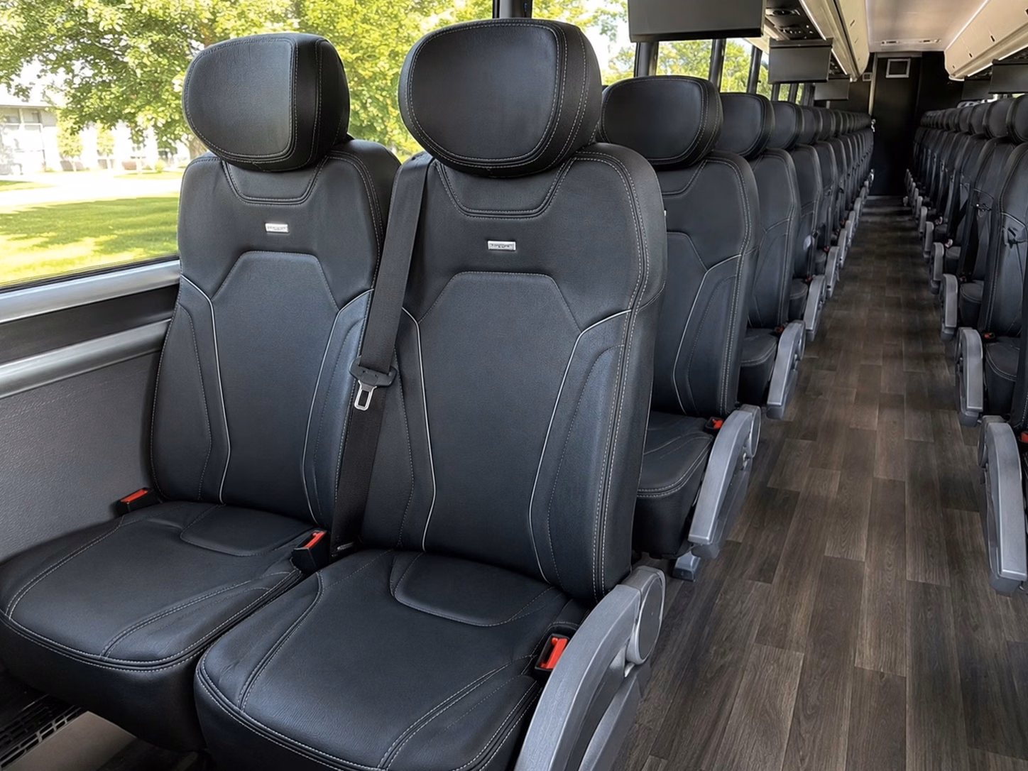 56 passenger charter bus interior