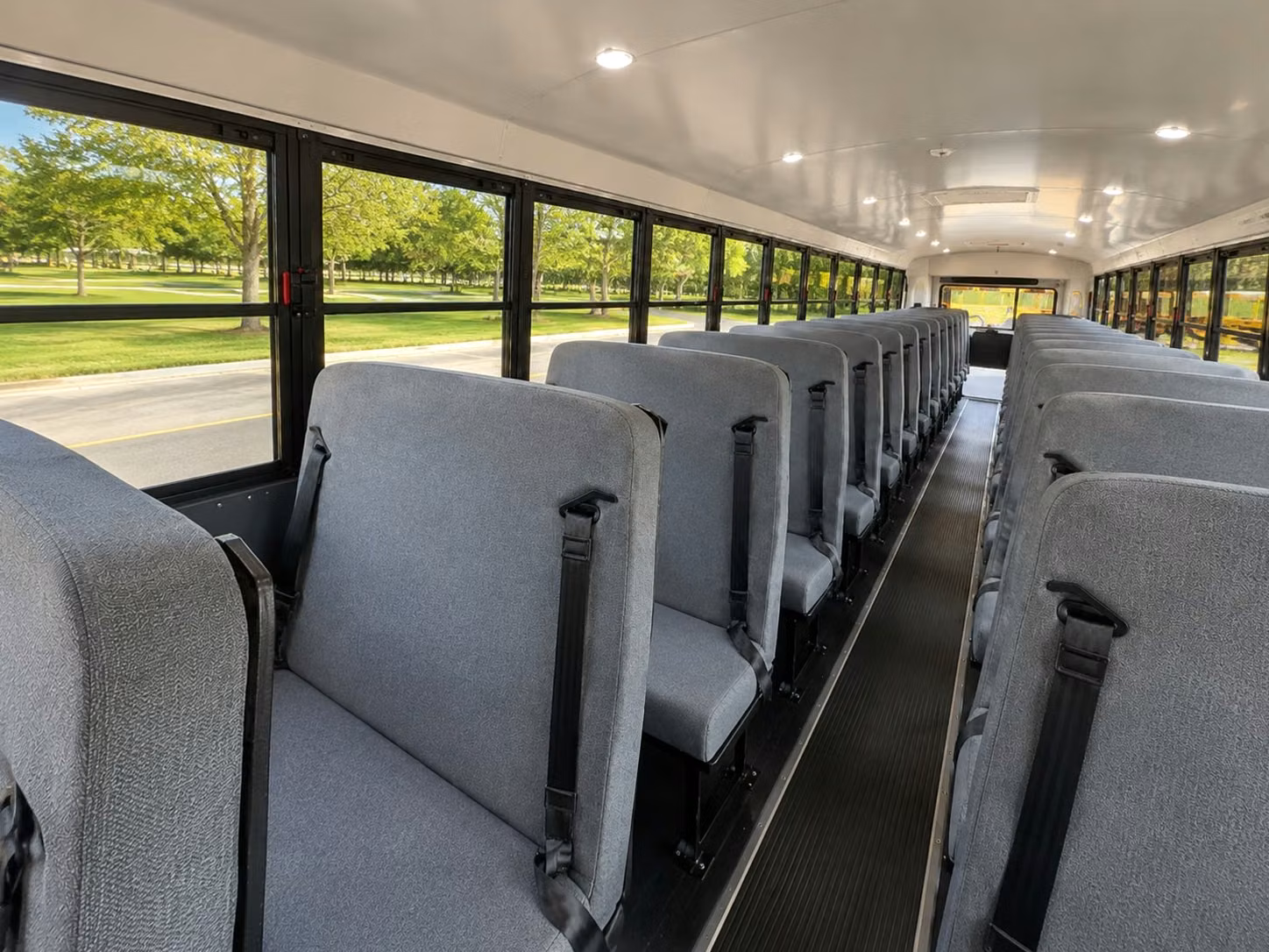 school bus inside